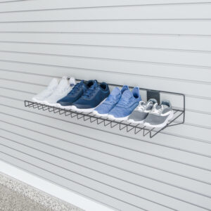 Angled shoe shelf