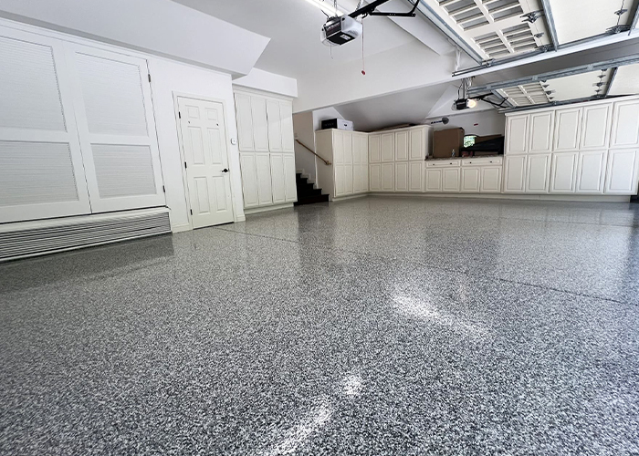 clean epoxy garage floor
